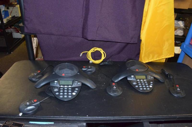 lot 94 image: 2- Expandable Sound Station 2 Polycom. Part n...