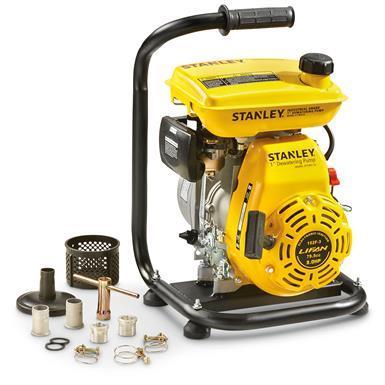 lot 1 image: Stanley 3HP Portable Utility Water Pump, 1 with 34 hose adapter