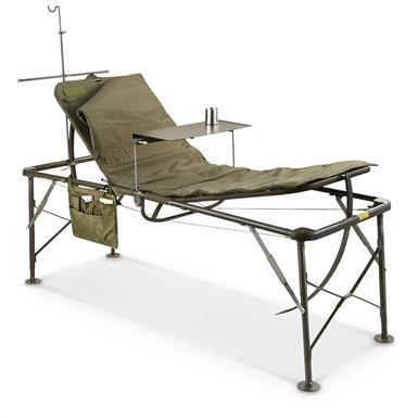 lot 14 image: US Military Surplus Foldable Field Hospital Bed  Cot