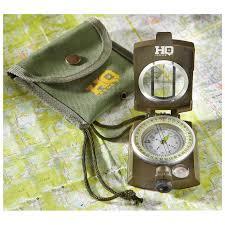 lot 20 image: HQ ISSUE Compass with Pouch, Olive Drab