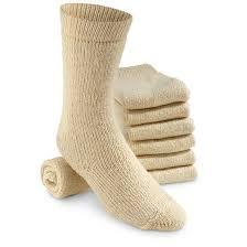 lot 25 image: 4 Prs. of new U.S. Military Surplus Wool Ski Socks