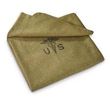 lot 48 image: New U.S. Military Surplus Wool Hospital Blanket