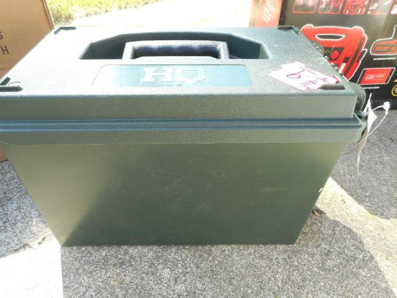 lot 9 image: 300 rds. Swiss Military 7.5x55 with .50 cal. MTM Ammo Can