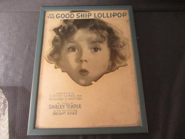 Shirley Temple Framed Sheet Music