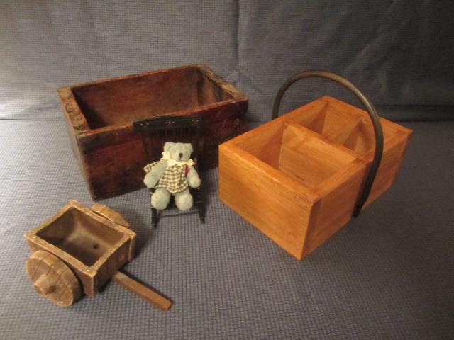 Wooden Boxes with Antique