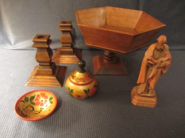 Wooden Bowl, Russian & Italian