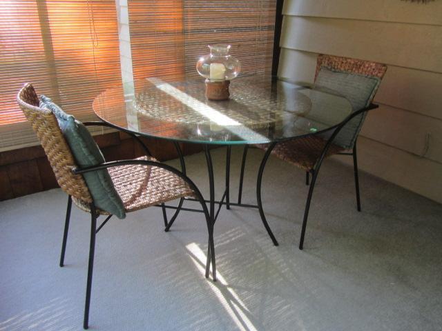 Glass Top Patio Set