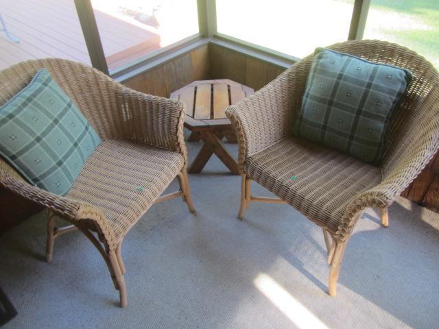 Wicker Chairs, Table