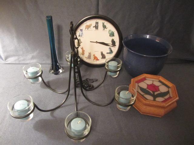 Music Box, Clock, Vase, Candle