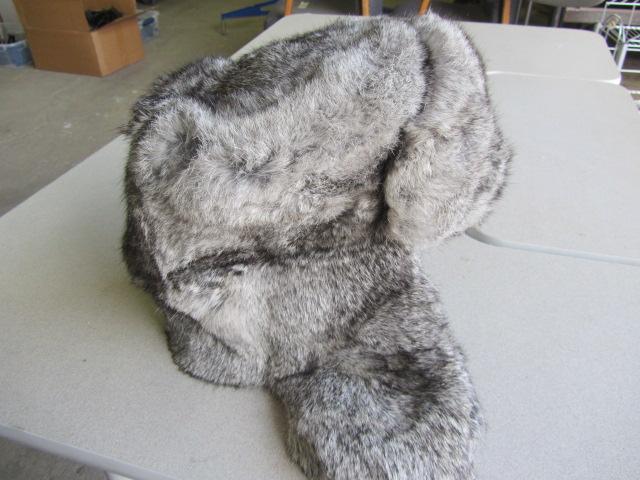 lot 21 image: Rabbit Fur Winter Hat