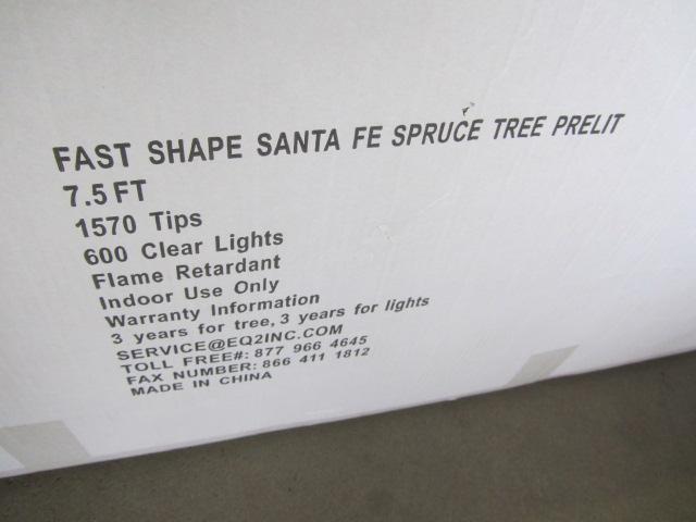 lot 37 image: Like New Prelit Spruce Tree