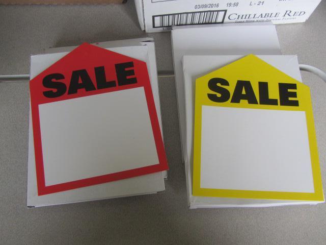 lot 75 image: Red & Yellow SALE Signs