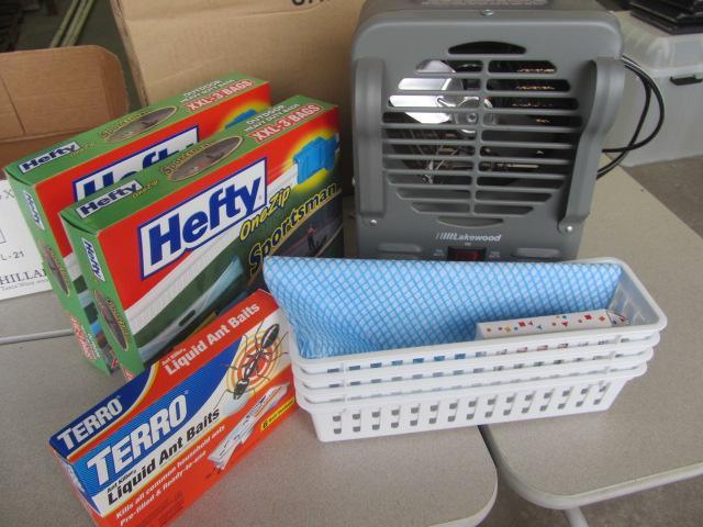 lot 81 image: Heater, Hefty Zip Bags