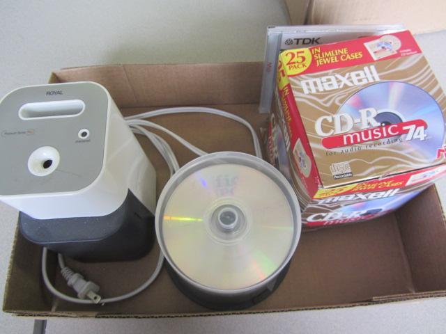 lot 82 image: Electric Pencil Sharpener, New CDs