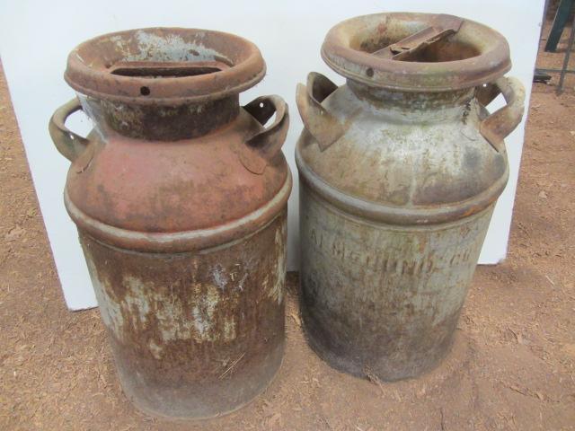 lot 160 image: Two Milk Cans, Local Creameries