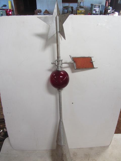 lot 162 image: Antique Weather Vane, Red Globe
