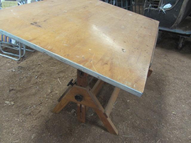 lot 169 image: Wood Drafting Table
