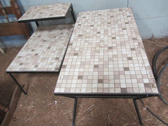 lot 171 image: MCM Tile Top Tables