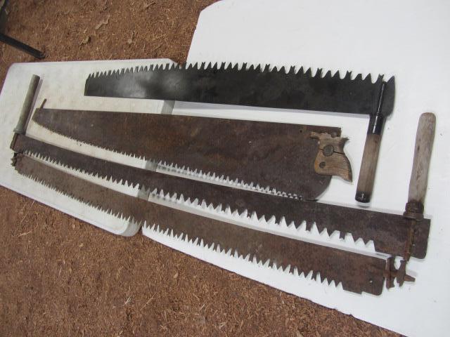 lot 175 image: Antique Crosscut Lumber Saws