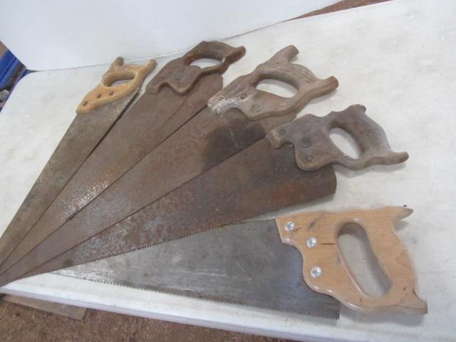 lot 176 image: Five Carpenter Saws
