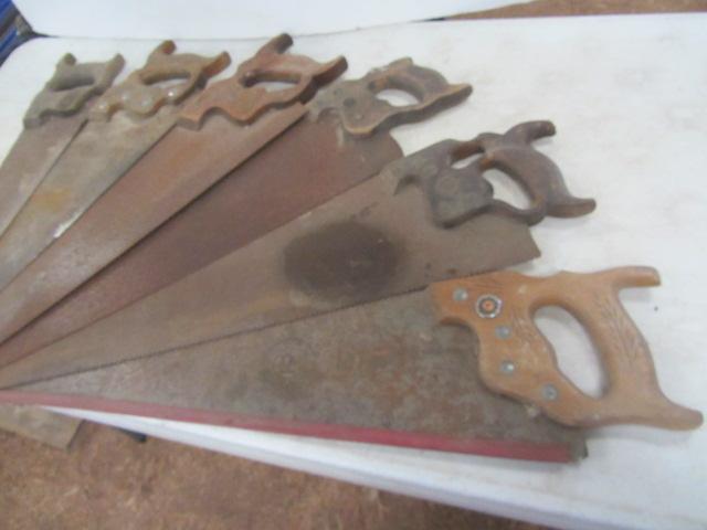 lot 177 image: Six Carpenter Saws
