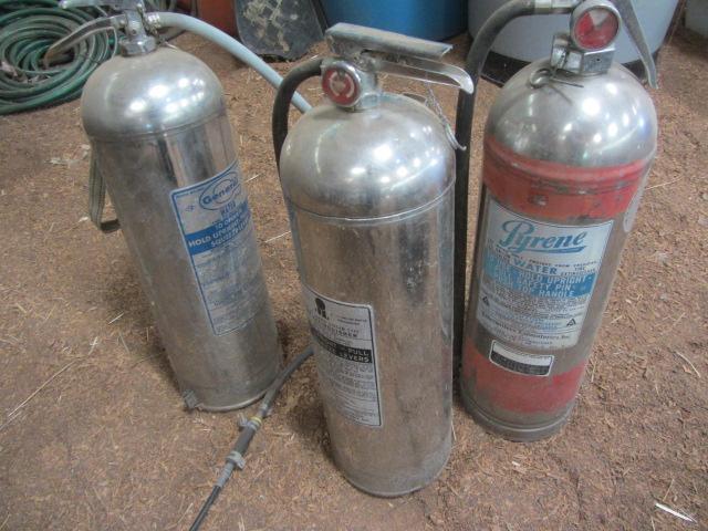 lot 191 image: Three Water Fire Extinguishers