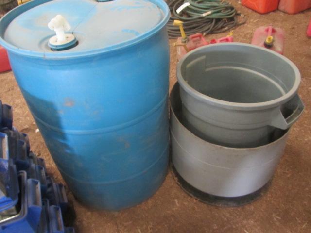 lot 241 image: Plastic, 12 & Trash Barrels