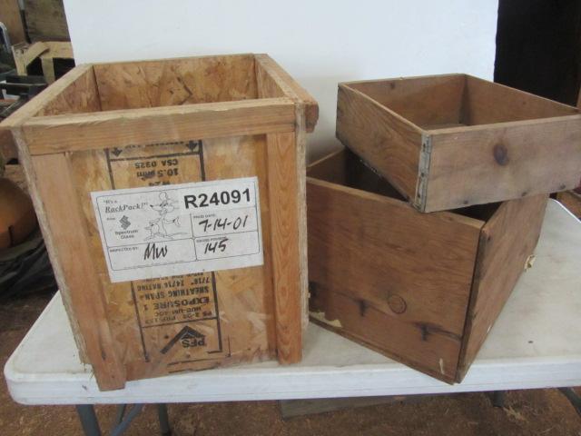 lot 309 image: Three Wooden Boxes