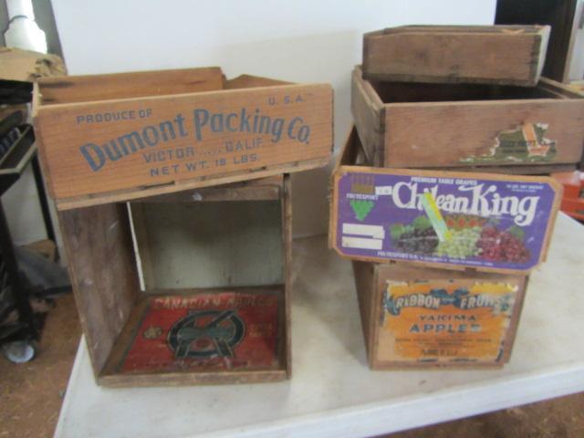 lot 312 image: Wooden Fruit Boxes