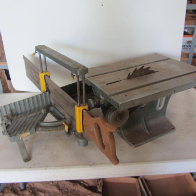 lot 63 image: Circular Saw Arbor, Miter Box