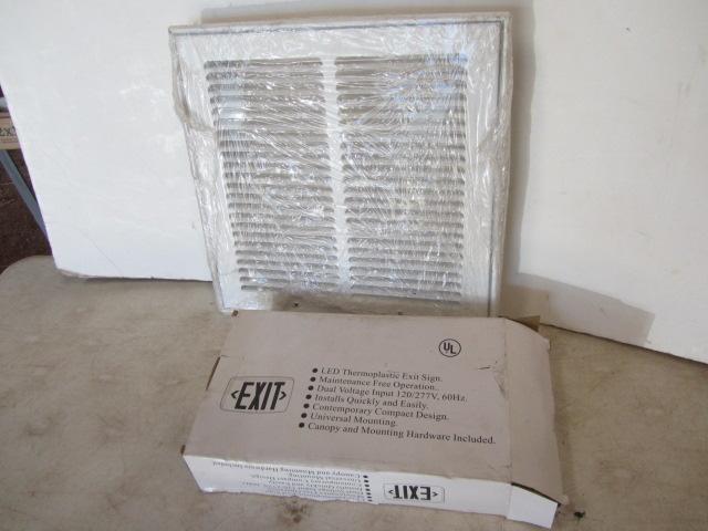 lot 91 image: EXIT Sign, Vent Cover