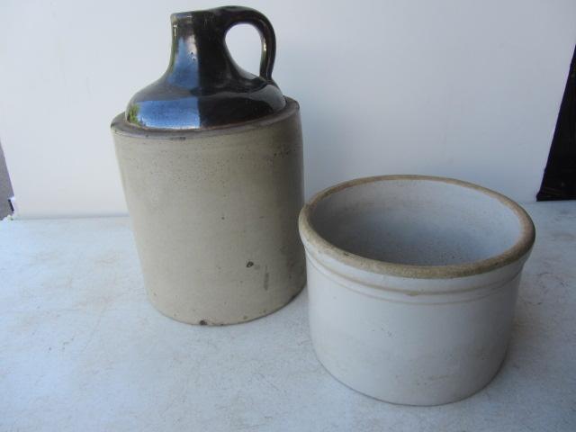 Stoneware Jug, Butter Dish
