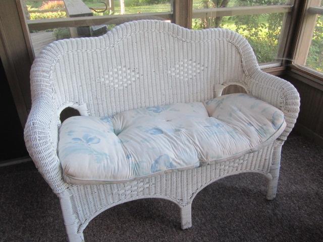 Wicker Settee