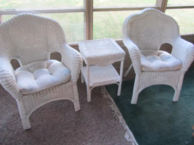 Wicker Chairs & Table