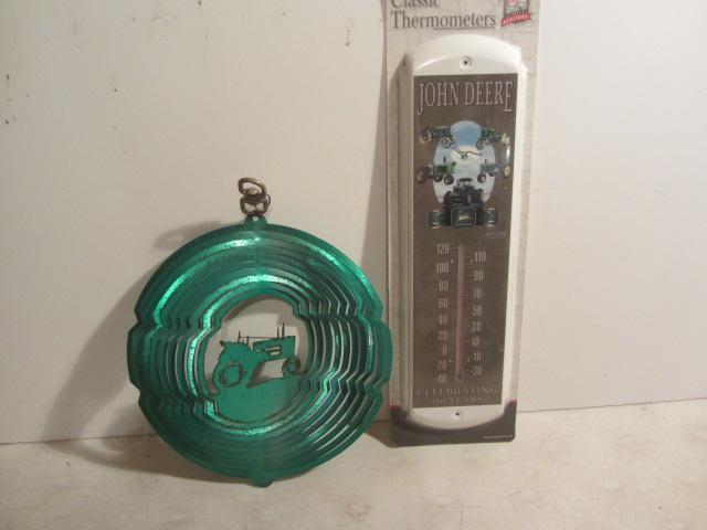 lot 140 image: John Deere Thermometer & Yard Spinner