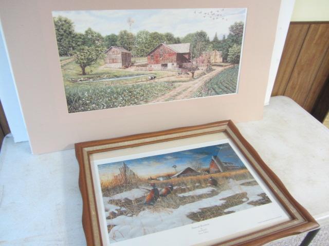 lot 230 image: Country Road, Hansel Roosters Print
