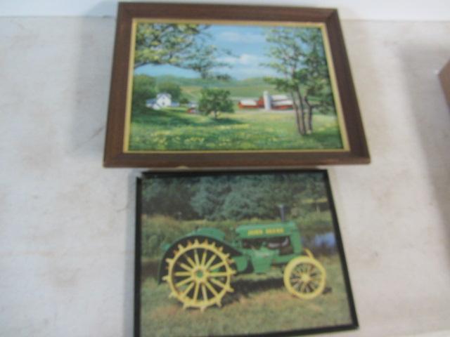 lot 231 image: Farm Scene, JD Tractor Print