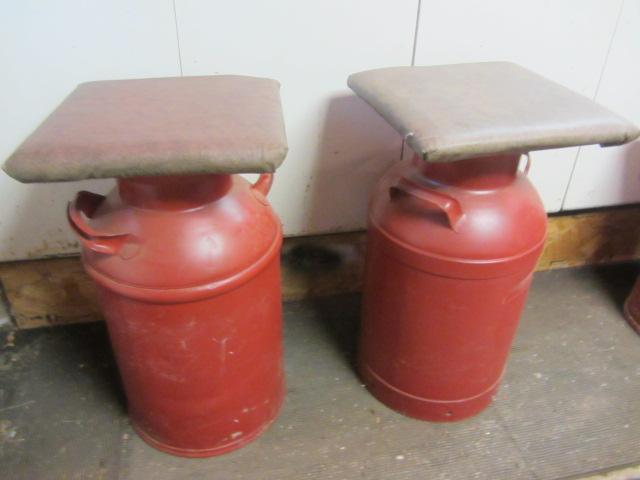 lot 26 image: Milk Can Stools