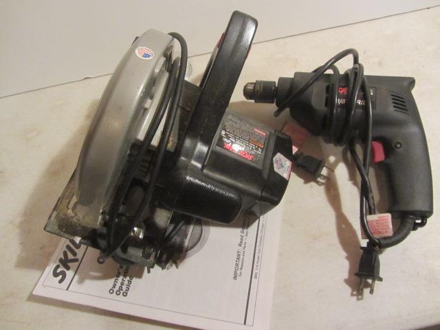 lot 70 image: Circular Saw, Electric Drill