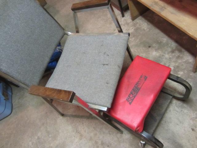 lot 80 image: Mechanics Roller Stool, Office Chair