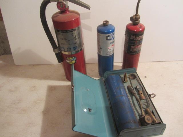 lot 87 image: Torch Set, Fire Extinguisher