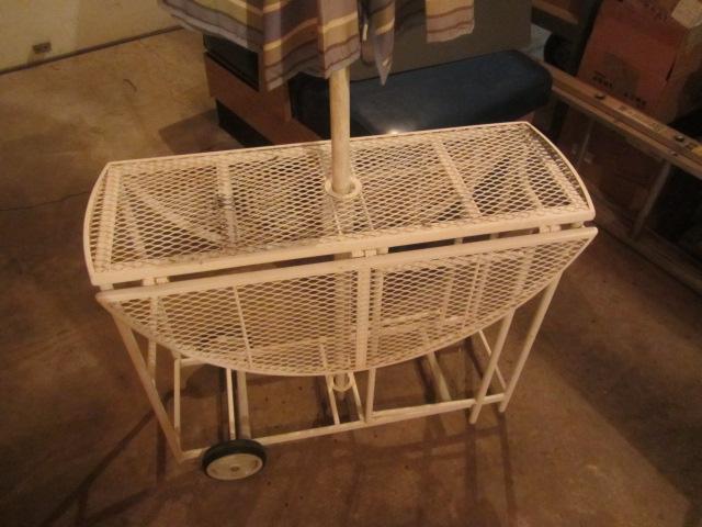 lot 97 image: Compact Patio Table Cart