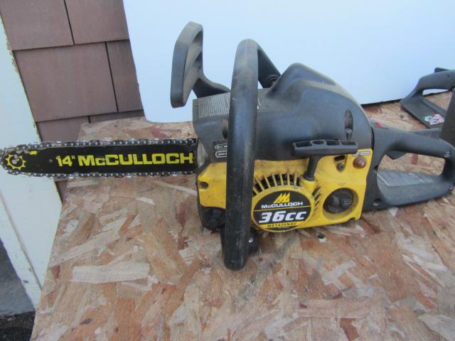 lot 134 image: McCulloch 36cc Chainsaw