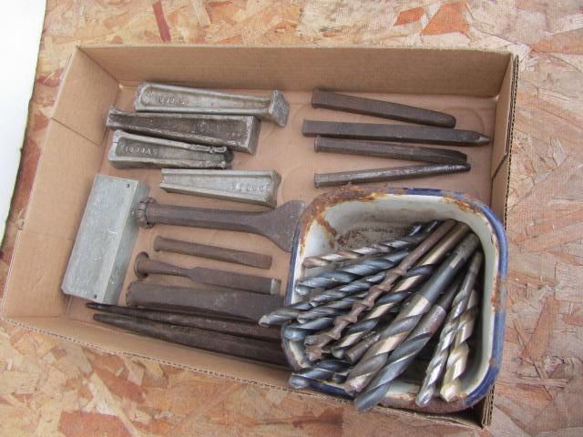 lot 170 image: Cold Chisels, Punches, Drill Bits