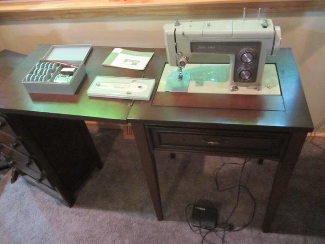 lot 20 image: Sears Cabinet Sewing Machine
