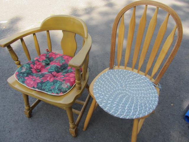 lot 213 image: Wooden Chairs