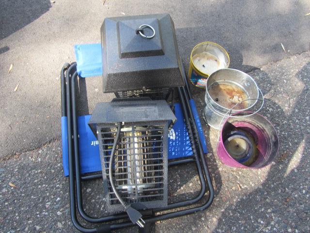 lot 236 image: Folding Stool, Bug Zappers, Citronella