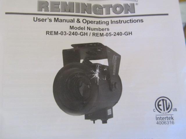lot 314 image: Remington Electric Heater