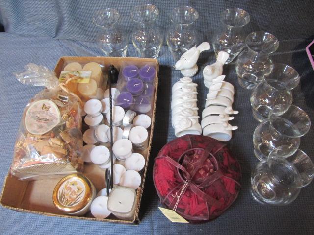 lot 60 image: Napkin Rings, Tea Lights