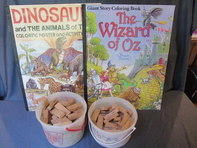 lot 78 image: Jenga, Large Coloring Books